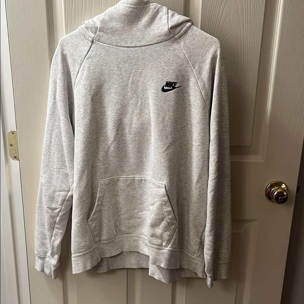 Nike Gray Funnel Neck Sweater with Fleece Material